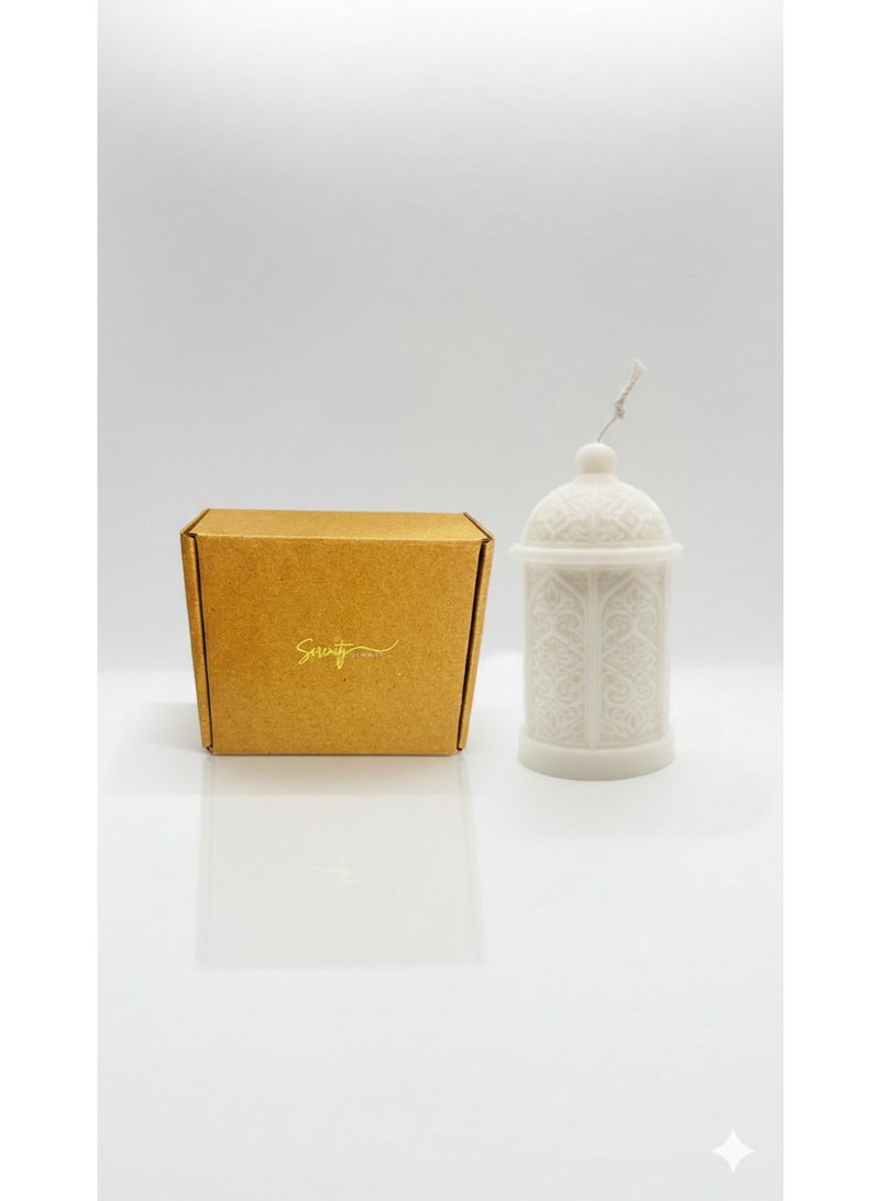 Serenity Candles شمعة رمضان سيرينيتي فانوس العود البيضاء – فتيل واحد (٢٠٠ جم) - Image 4